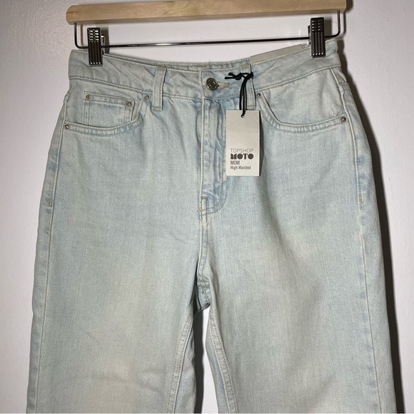 Nwt Topshop Moto Mom High Waisted Denim size US 4 - Picture 4 of 6